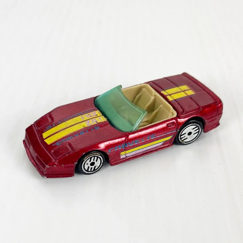 Mattel Hot Wheels 83 Custom Corvette Red Model Toy Car